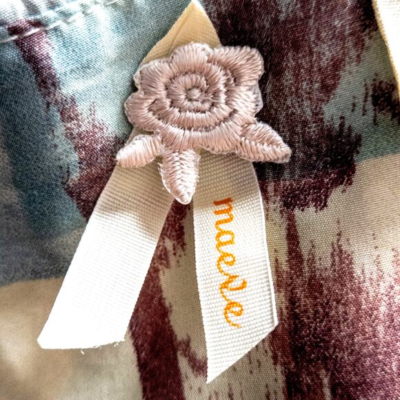 Maeve Women’s Dress 2 Artsy Boho Cottagecore Silk Painterly Resort Anthropologie - Picture 8 of 10